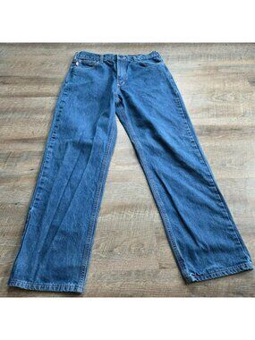 Carhartt FR 2112 Cat 2 Men's Blue Denim Work Jeans FR-Flame Resistant Size 36x32